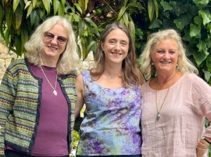 Photo of Kate, Maisie and Fiona, who currently facilitate Circle of Song