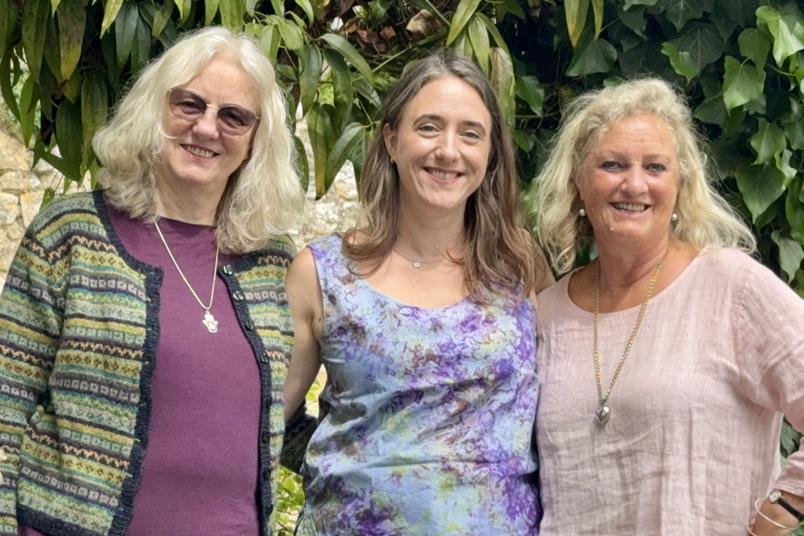 Photo of Kate, Maisie and Fiona, who currently facilitate Circle of Song